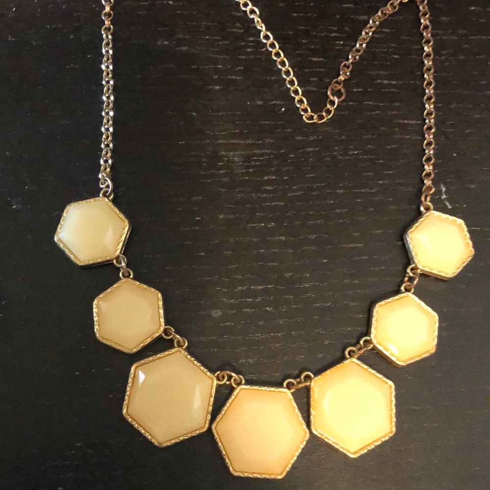 Cream and gold necklace